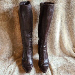 Vintage Isaac Mizrahi Deep Brown Leather Boots